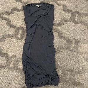 Navy blue maternity dress